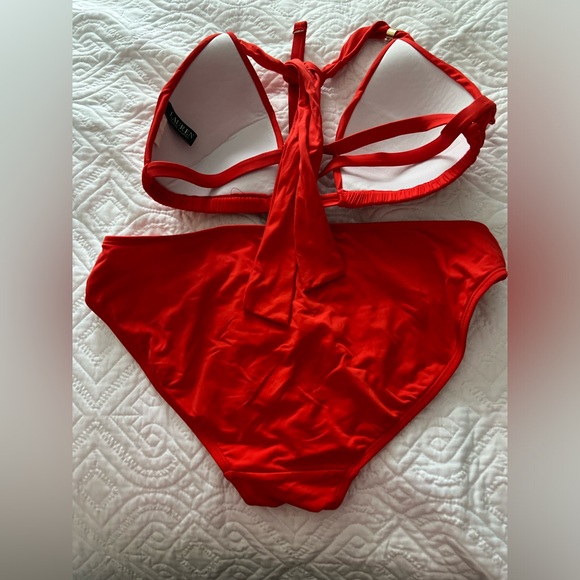 Lauren Ralph Lauren Bathing red suit size S for women’s - Picture 4 of 10